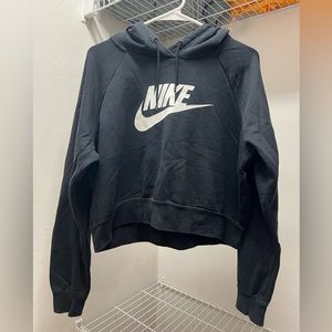 Cropped Black Nike Hoodie